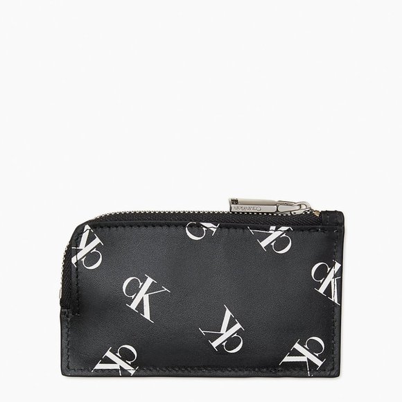 🎁Calvin Klein Monogram Logo L-Zip Card Case - Picture 2 of 2